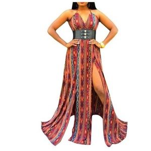 Women’s Tribal Print Maxi Dress